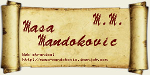 Maša Mandoković vizit kartica